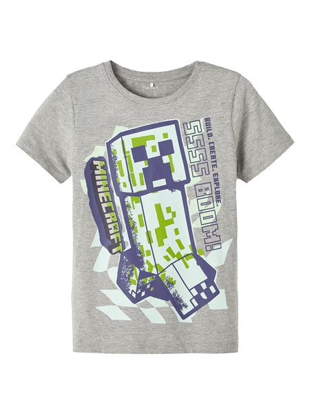 NAME IT Minecraft T-shirt French Grey Melange 